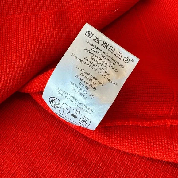 NWOT Sezane Betty Merino Wool Cardigan in Coral Red, Medium - Picture 7 of 7